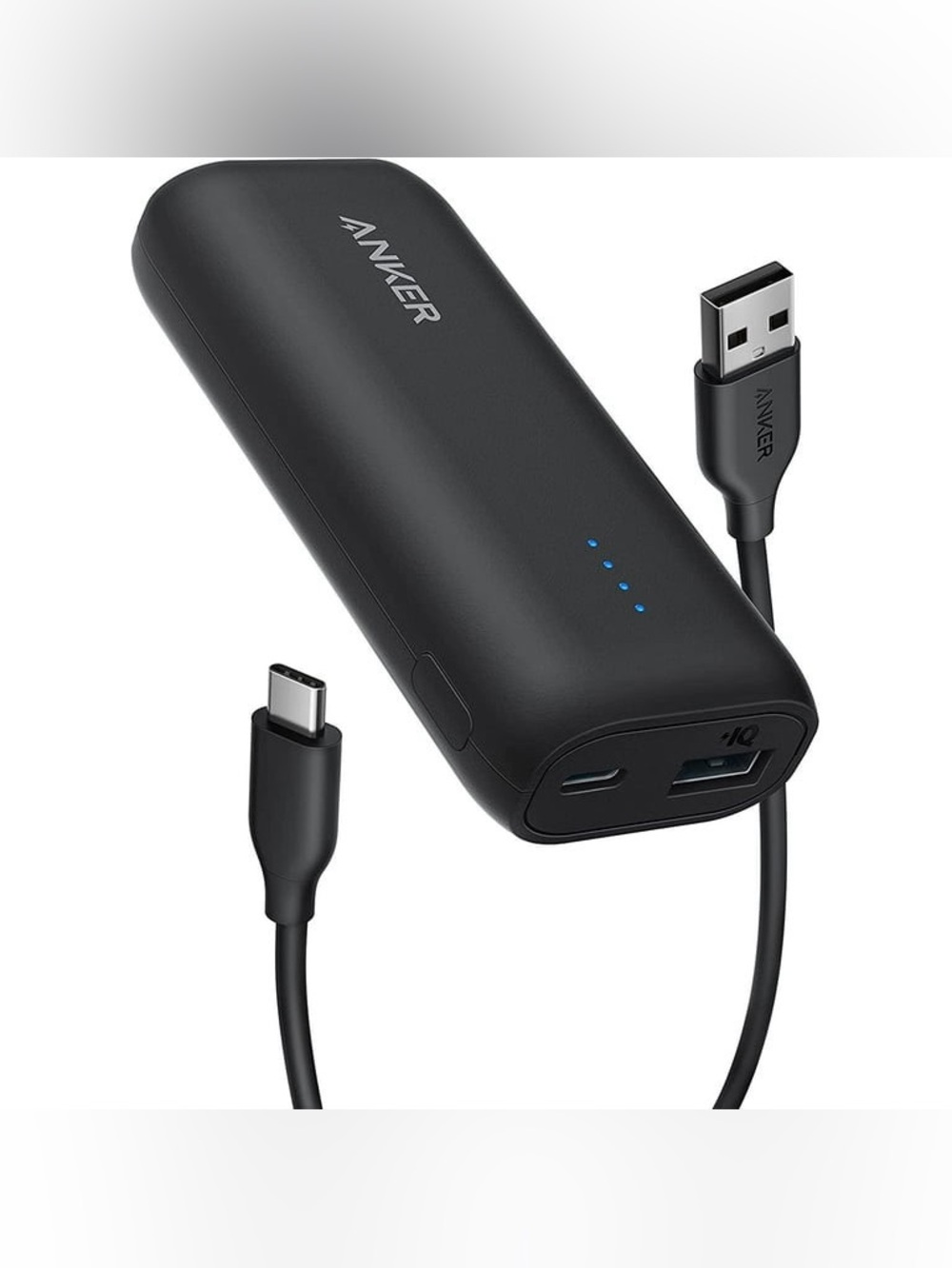 Anker 5,000mAh (5K) Power Bank, 12W, USB-C + USB-A Ports